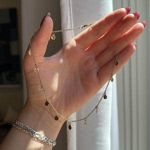 Gold circle necklace from Italy